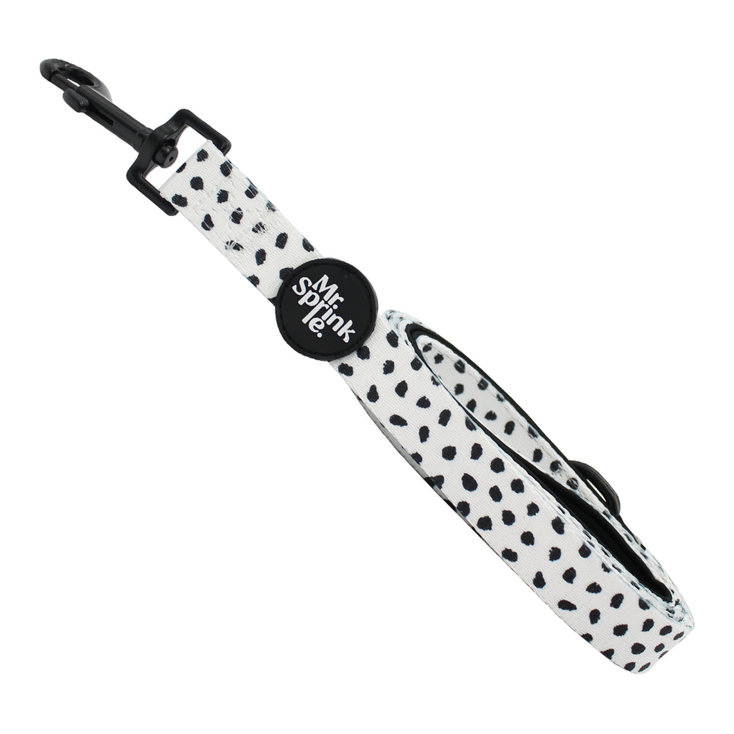 Polka Pup Leash - Black / White