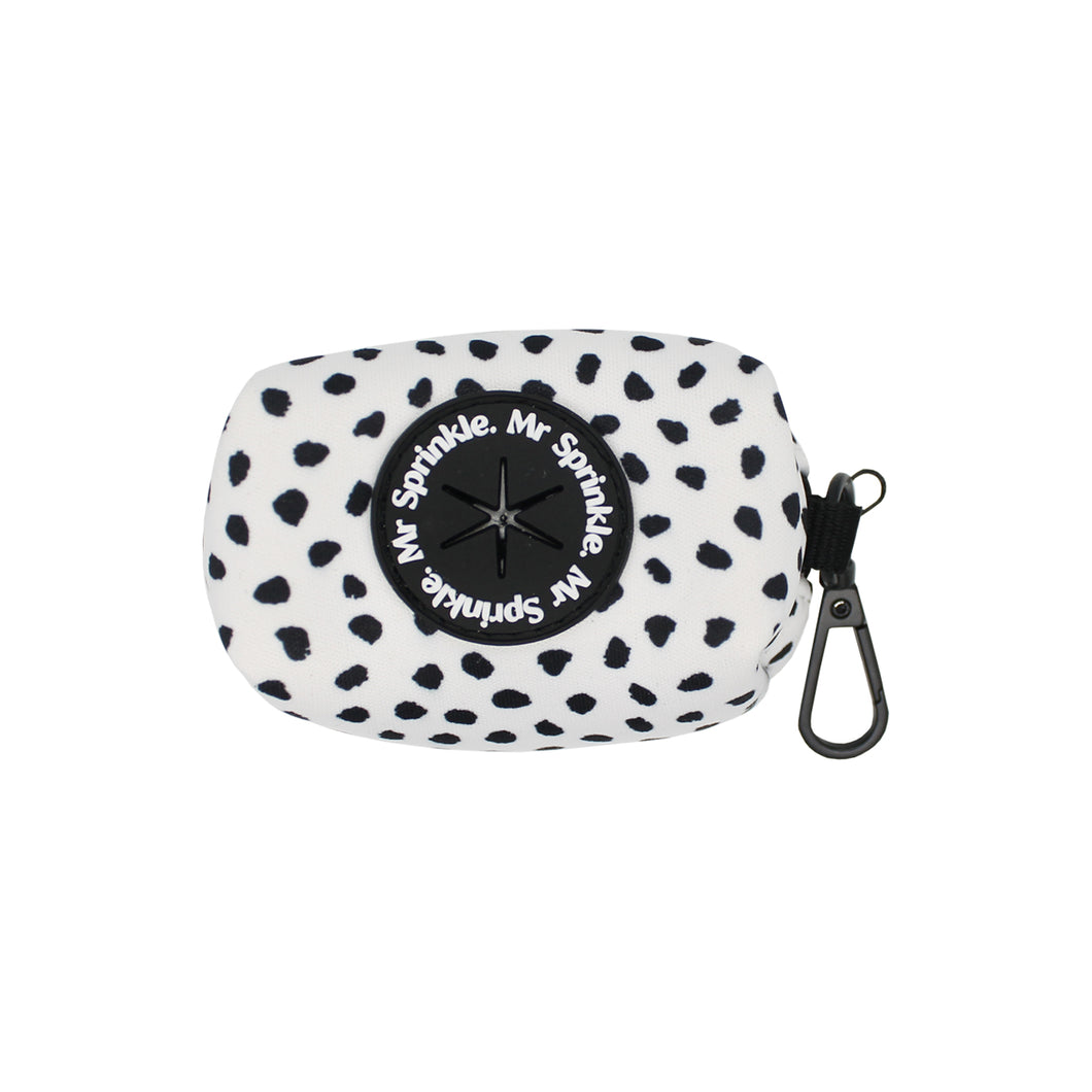 Polka Pup Poop Bag Holder - Black / White